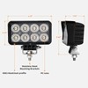 4PCS LED Tractor Work Lights 12v led Flood Light pods