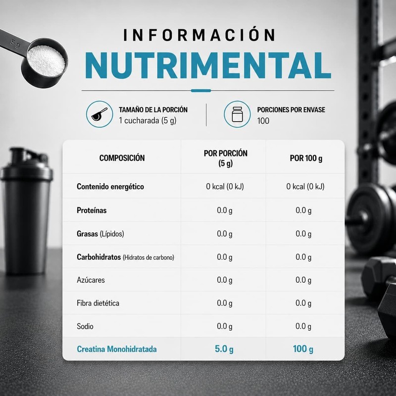 Creatina Monohidratada Micronizada 500 g Alta Pureza