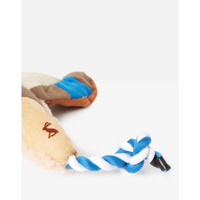 Rosewood Joules Plush Printed Blue Duck Dog Toy, With Rope