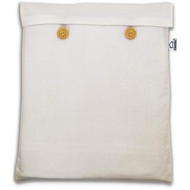 Reusable Cotton Saree Cover for Storage, Wardrobe Organizer Bags Saree Bags Cotton (16x14 inch, Beige) (6)