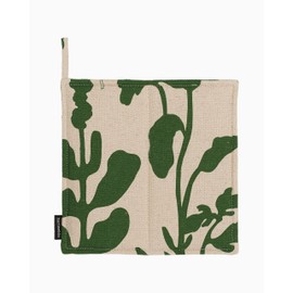 MARIMEKKO Pieni Elokuun Varjot Pot Holder with Hanging Loop – Refine Your Kitchen Décor with Our White & Green Pot Holders — Perfect Pot Holders for Kitchen & Oven (8.5 in x 8.5 in)