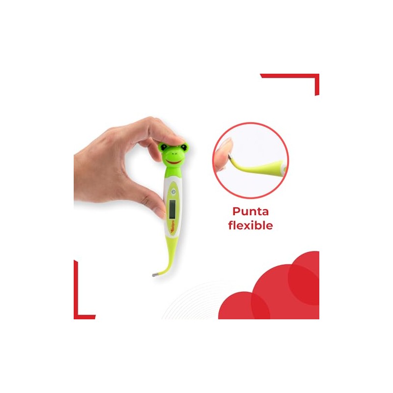 Termómetro Pediátrico Digital Diseño de Ranita — Frog-Shaped Pediatric Thermometer,