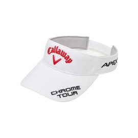 Callaway Women's Continuous Classic Sun Visor, Tour TW VISOR WM JM Hat, Golf, 24SS_1035_White x Red, Free size