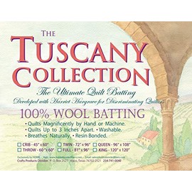 Hobbs Batting Tuscany 100% Washable Wool 96in x 108in Queen