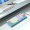 Womier 60% Percent Keyboard,WK61 Mechanical RGB Wired Gaming Keyboard,Hot-Swappable Creamy