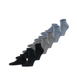 FALKE Men's Happy 6 Pack Trainer Socks Breathable Cotton Men's Trainer Socks Reinforced Short Durable Durable Skin Friendly An Allrounder Plain Multipack Gift Box 6 Pairs, Multicoloured (assortment