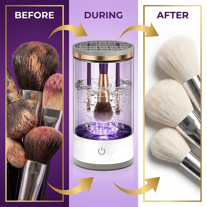Electric Makeup Brush Cleaner, Automatic Spinner Laundry Washing Machine (Matte