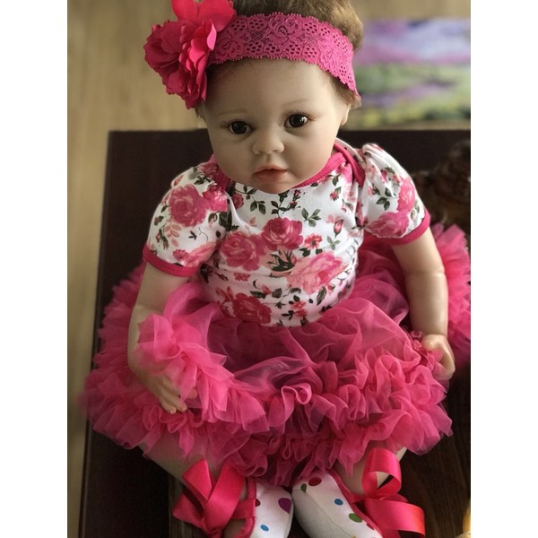 Pedolltree Reborn Baby Girl Clothes Tutu Dress Outfit for 20-23 Inch Reborn Doll Baby Clothing Newborn Dolls