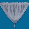 Plain Tasseled Voile Swags Net Curtains Voile Swag Valance Pelmet
