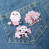 Set of 5 Spring Pink Cherry Blossom Panda Brooch Bookbag