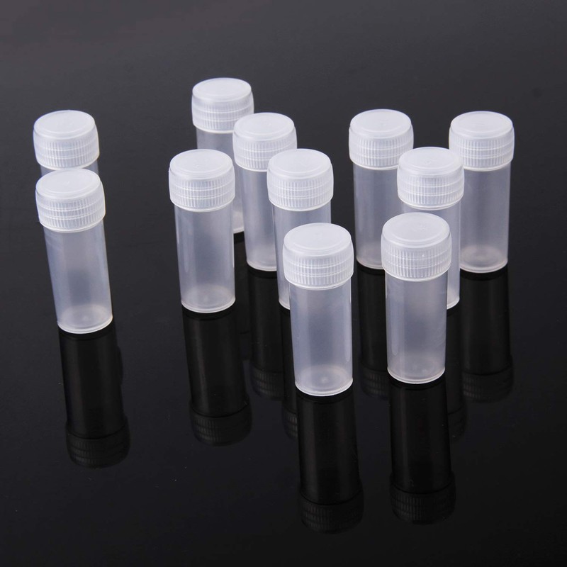 100Pcs 5ML Small Pill Plastic Containers Empty Pill Bottles Sample