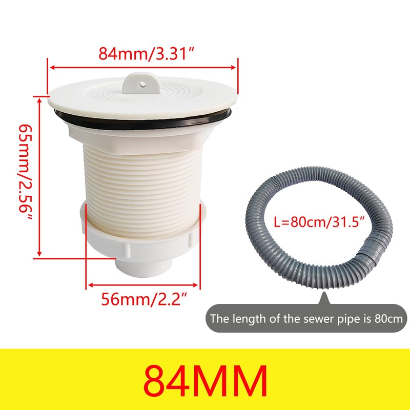 Qrity 1 x Siphon for the Kitchen Sink, Flexible Drain