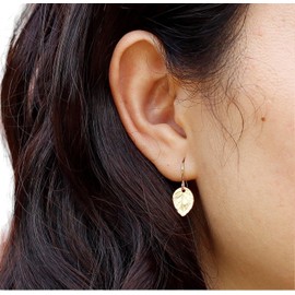 Tiny Leaf Earrings, Small Simple Leaf Earrings Silver, Rose or Gold filled Earrings, Minimalist Bridesmaid Gifts, Flower Girl Jewelry