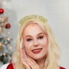 Foyte Happy New Year Headband Gold Letter Hair Hoop Glitter