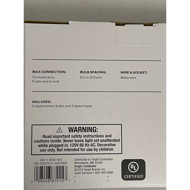 Room Essentials White Cord 100 String Lights Clear Room Essentials: