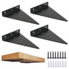 OVOV Triangle Shelf Brackets 3 inch 4 Pack Heavy Duty