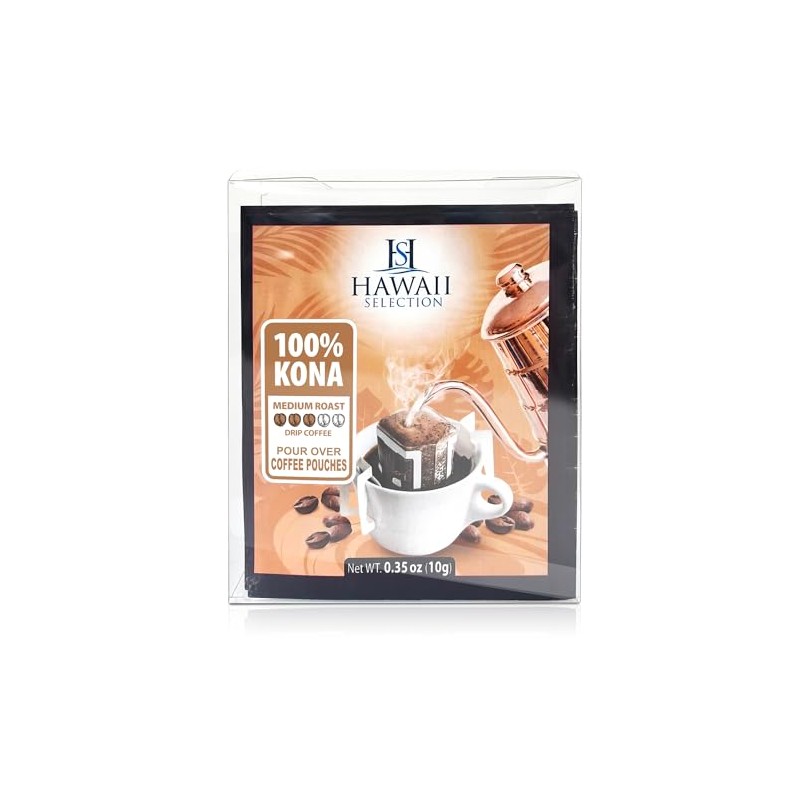 Hawaii Selection/ 100% Kona Coffee/Medium Roast/Single Serve/Pour Over Coffee/Drip Coffee