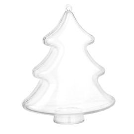 Christmas Tree Shaped Acrylic Candy Boxes,12 Pack,4.5"x3.75"x2",Perfect for Weddings, Birthdays, Party Favors and Gifts,Cute Clear Plastic Containers,Clear Fillable Ornaments Crafts Decorations