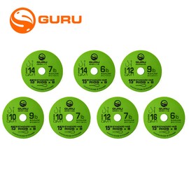 Guru QM1 Standard Hair Rigs 15" Qty 8 (Size 10 7lb)
