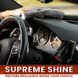 Towelogy® G54 Deluxe Car Interior Cleaning Cloths Microfibre Window & Dashboard Cloths For Interiors (Grey)