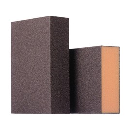 YoiYee Medium Grade (120 Grit) Hand Sanding Block, Wet and Dry Sponges Sandpaper, Flexible Sand Cube, Polishing Abrasive Foam Pads for Wood/Metal/Plaster Wall/Car/modelling, 2 Pack