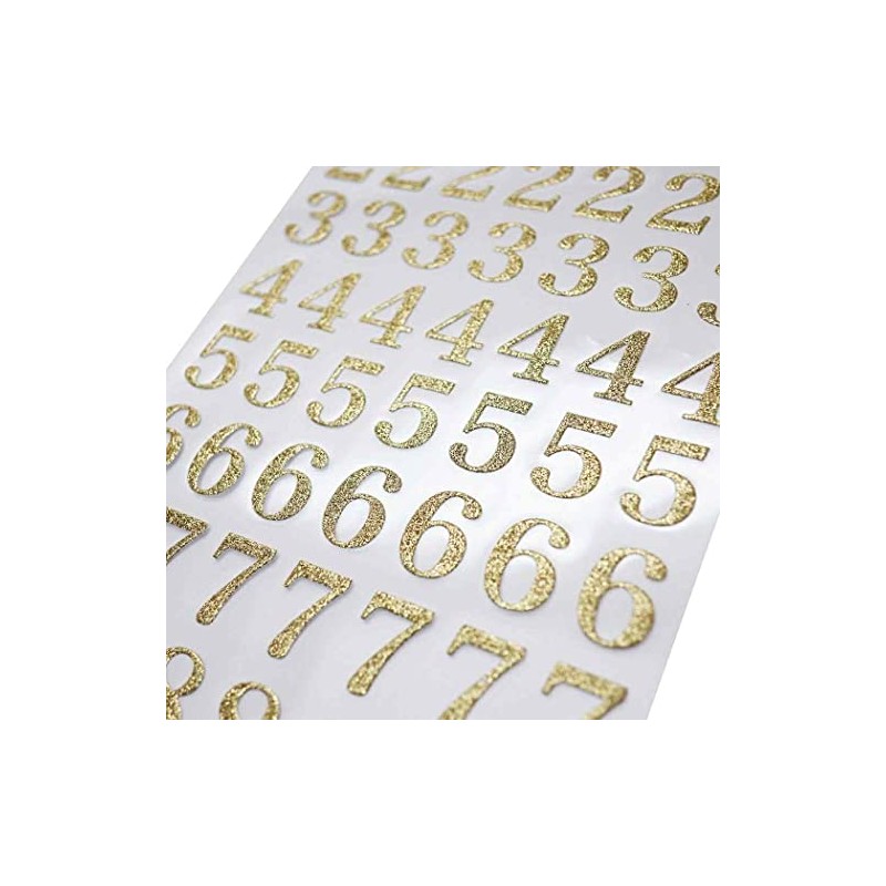 Number Gold [Sticker Sheet] Glitter Letter Sticker/Gold