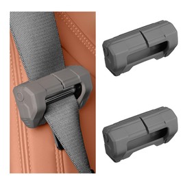 DXNQ 2PCS Car Seat Belt Buckle Covers, Anti-Scratch Silicone Auto Seat Belt Clips Protective Sleeve, Universal Seatbelt Buckle Cover Protector for Van Truck SUV, Car Accessories (Gray)