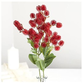 Factory Direct Craft Group of 2 Red Artificial Thistle Sprays for Summer Arrangements and Fall Displays - (30" H)