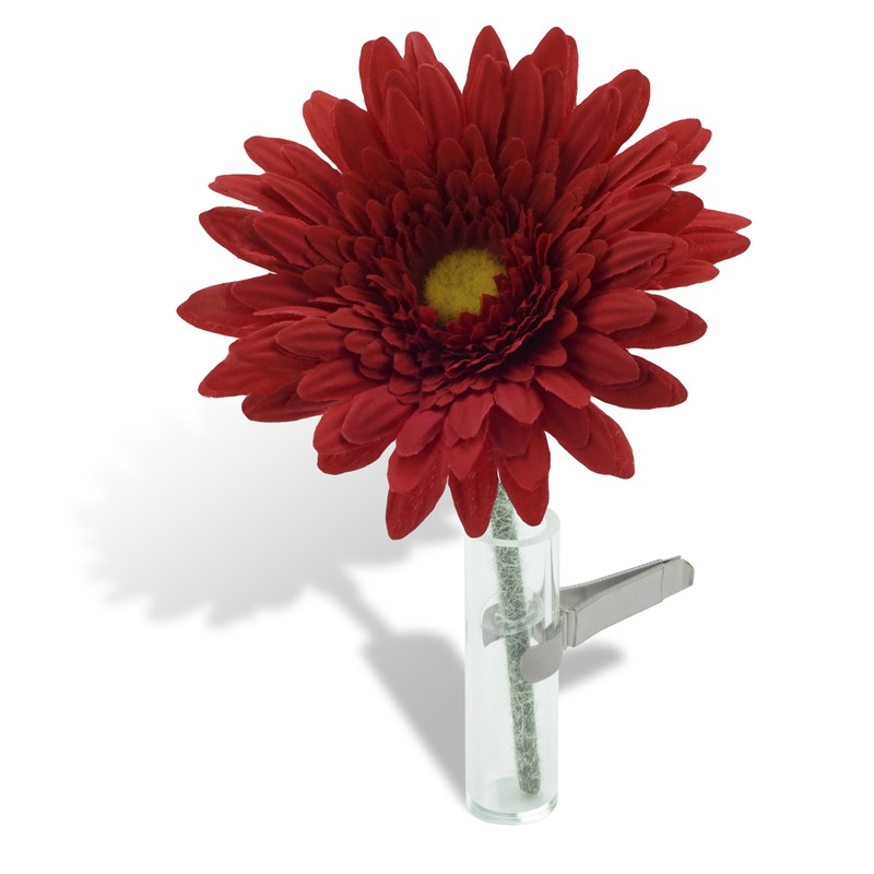 SANDINI Acrylic Car Vase with silk flower/cult flower in Fits