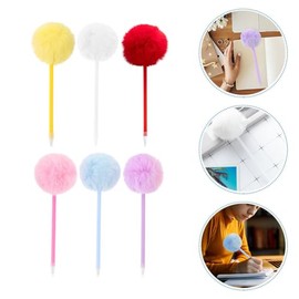 Tofficu Bolgrafos Esponjosos Pluma Cute De Escritura Papelera Escolar Para Estudiantes Set De 6 Bolgrafos De Peluche Para Notas Manualidades Y Regalo 