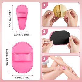 Chengu Kit de depilación facial y piernas de cristal de 62 piezas para mujeres, 2 tamaños, 60 papeles de lija de exfoliación fina para el cuidado de l