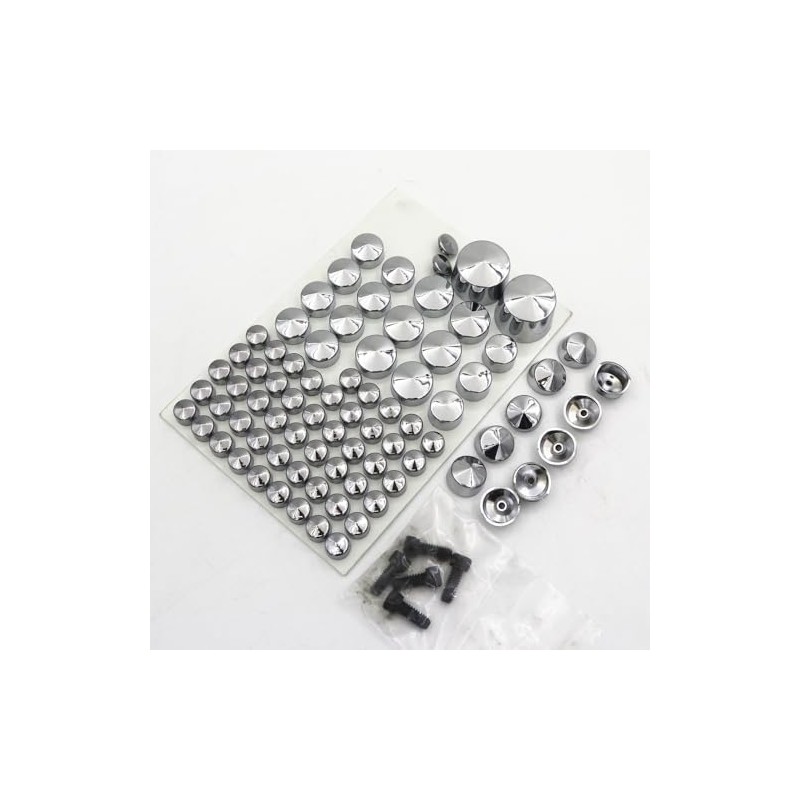 81Pcs Bolt Caps Topper Cover for Harley Softail Twin Cam