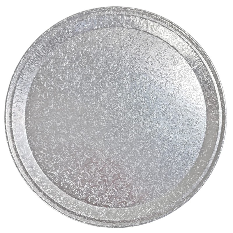 HFA Handi-Foil 12" Round Flat Disposable Aluminum Foil Catering Serving