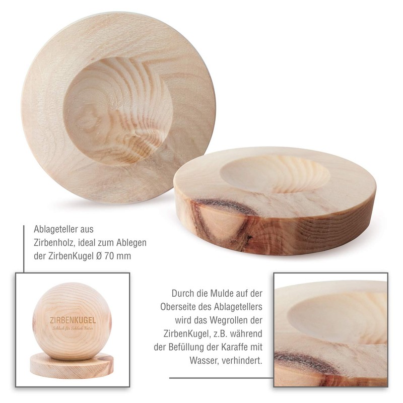 Pine Family Original Zirbenkugel Storage, Wood, natural, 1.1 X 7.5
