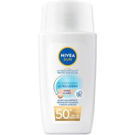 Protector Solar Facial NIVEA SUN Fluido Diario Tono Claro + Antioxidantes Fps50+ 40Ml
