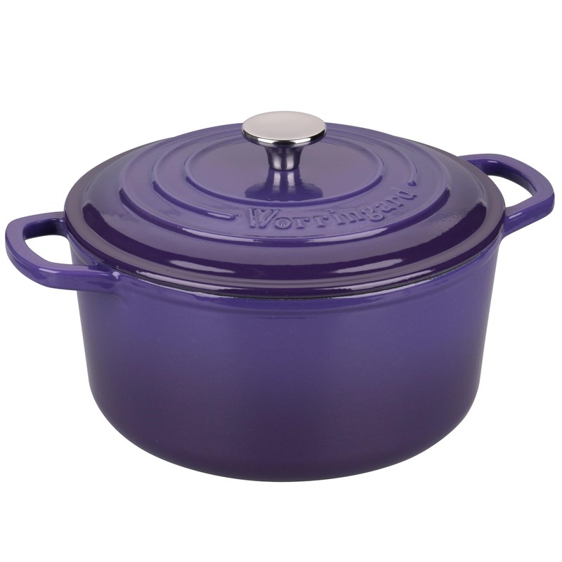 VORRINGARD Enameled Cast Iron Dutch Oven Pot with Lid, for