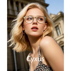 Cyxus Blue Light Blocking Glasses for Women Men Computer Glasses Relieve Eye Fatigue for Computer Screens 8197 (Light Green)