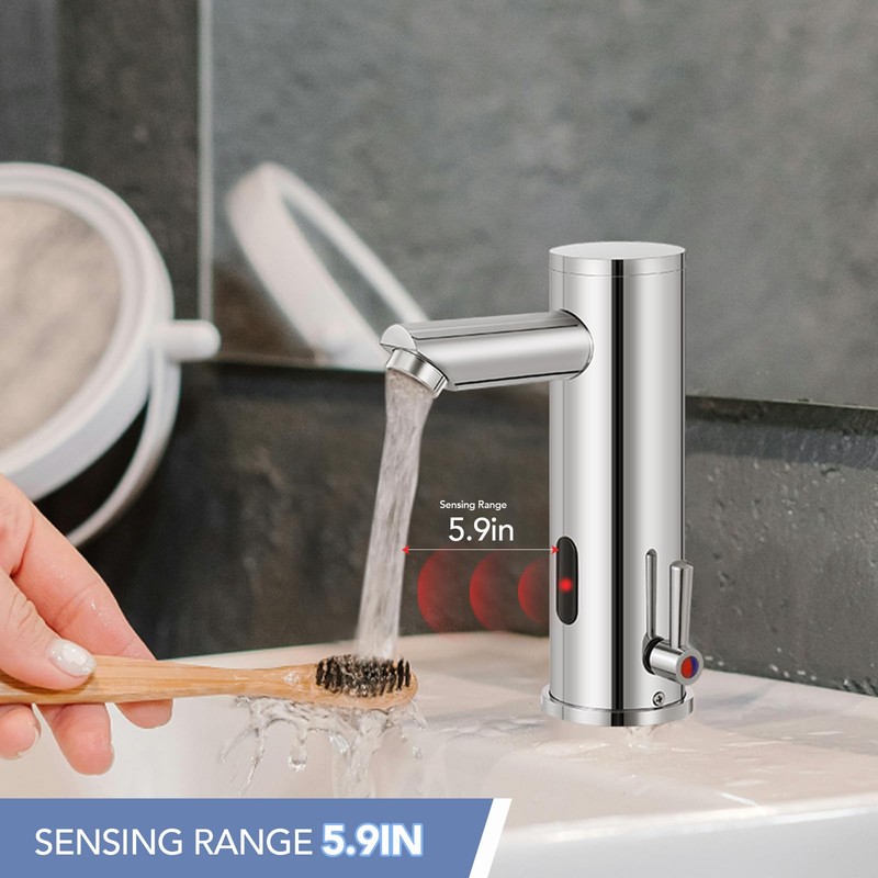 Automatic Touchless Bathroom Sink Faucet Sensor Motion Activated Commercial Hands