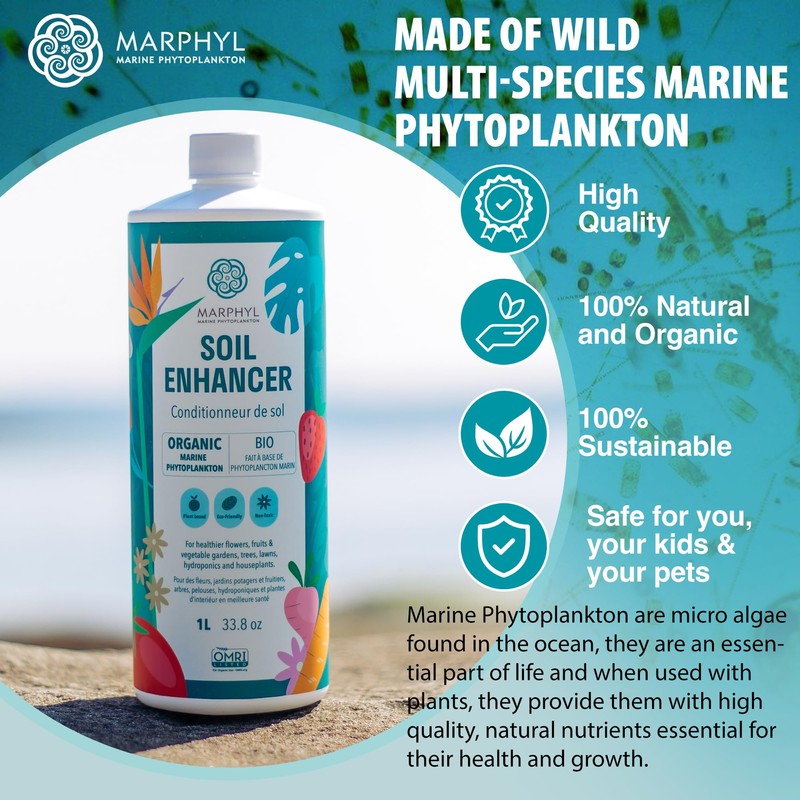 MARPHYL Plant Fertilizer Houseplants and Garden - Marine Phytoplankton Soil