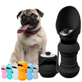 Hiksuky - Botella de agua plegable para perros, 19 onzas, silicona de grado alimenticio, para caminar, viajes y actividades al aire libre