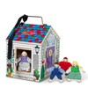 Melissa & Doug Take-Along Wooden Doorbell Dollhouse, Doorbell Sounds, Keys,