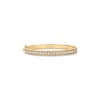 PAVOI 14K Yellow Gold Plated Cubic Zirconia Princess Cut Bangle