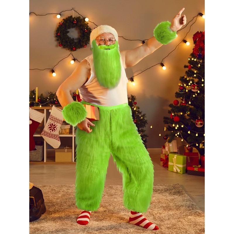Skicuff 4 Pcs Adult Christmas Green Cosplay Costume Accessories Big