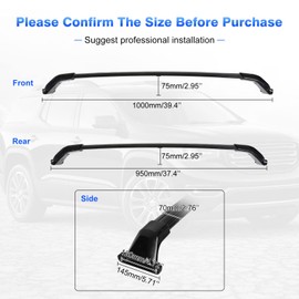 Partol Roof Rack Cross Bars for GMC Acadia 2017 2018 2019 2020 2021 2022 2023 Aluminum Roof Rail Luggage Rack Cargo Carrier for Snowboard Canoe Kayak Bike