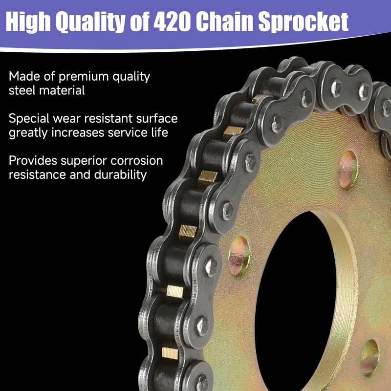 CILOYU 420 Chain 25 Tooth Sprocket + 420 Chain 32