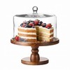 American Atelier Madera Pedestal Plate with Dome, Brown, 11.8x12.2in