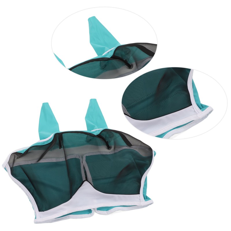 Mesh Horse Fly Mask Elastic UV Protection Detachable Breathable Horse