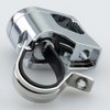 キジマ(Kijima) 汎用 バイクパーツ ヘルメットロック ホルダー ハンドルクランプタイプ スチール製 盗難防止 22.2mm/25.4mm メッキ