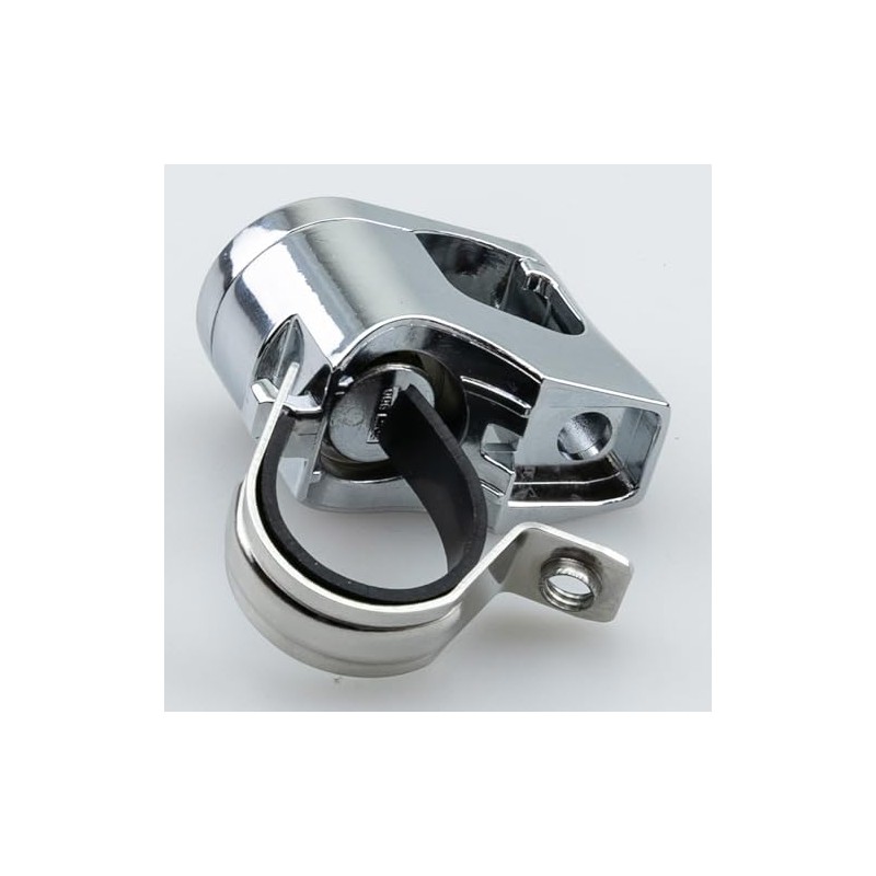 キジマ(Kijima) 汎用 バイクパーツ ヘルメットロック ホルダー ハンドルクランプタイプ スチール製 盗難防止 22.2mm/25.4mm メッキ