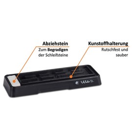 Wakoli Plastic Whetstone Rest with Straightening Stone, Holder for Whetstones, Waterstone, Whetstone Base